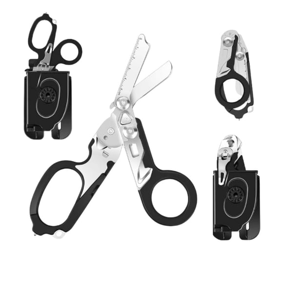 Trauma Shears X.I. Products, 6 en 1, multifuncionales, color negro
