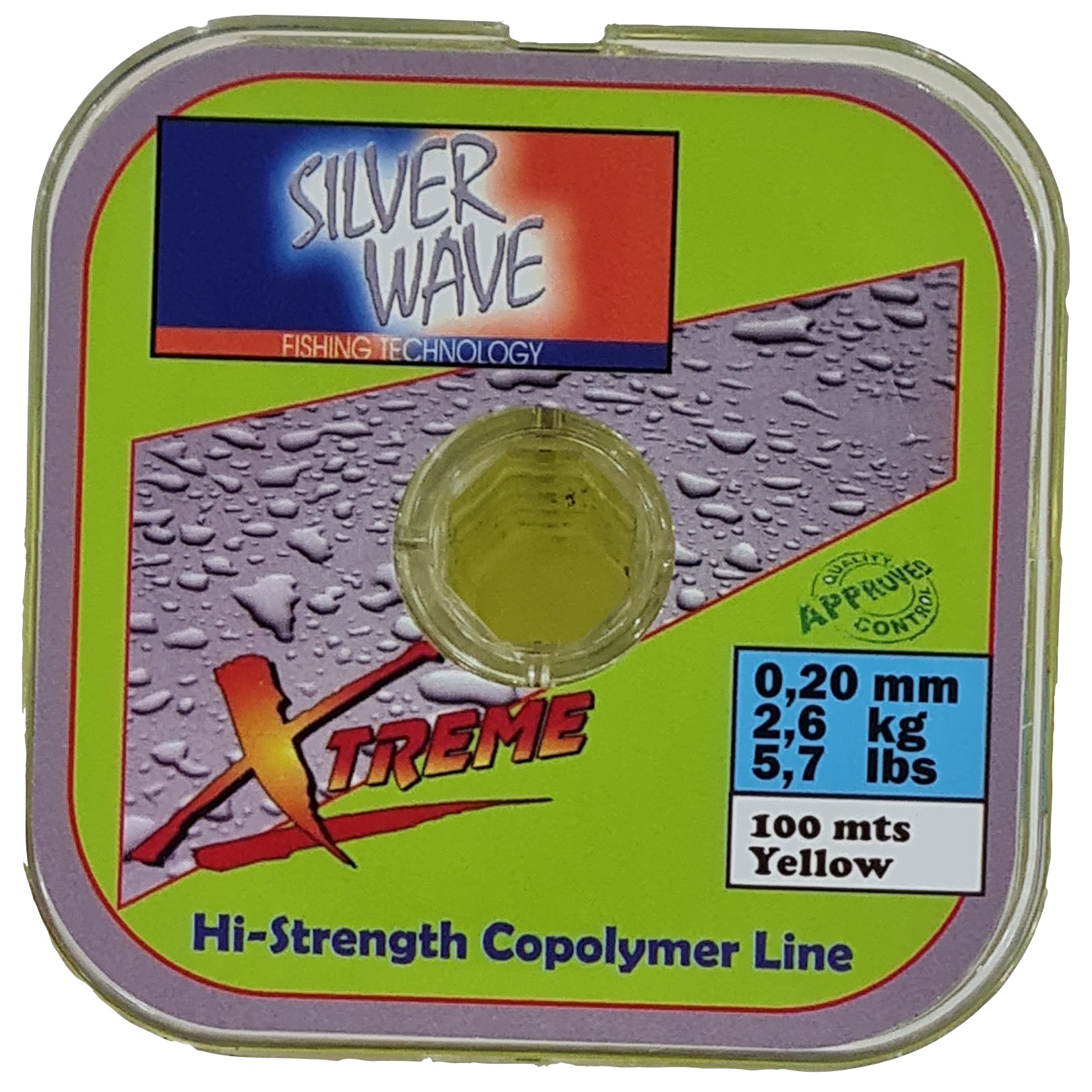 Silver Wave - Nylon De Pesca Transpar Amarillo 0,20Mm Resist 2,6Kg 100 Mts