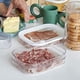 thumbnail image 4 of Contenedor de 1,6 l con 3 niveles para carne, tapa hermética, apto para lavavajillas, cajón para verduras de 3 niveles, 4 of 6