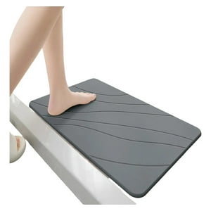 Genérica - Alfombrilla De Baño De Piedra De Tierra De Diatomeas 60Cm*40Cm , Antideslizante, Súper Absorbente, Para Baño, Secado Rápido, Piedra De Diatomita, Grande, Natural, Fácil De Limpiar