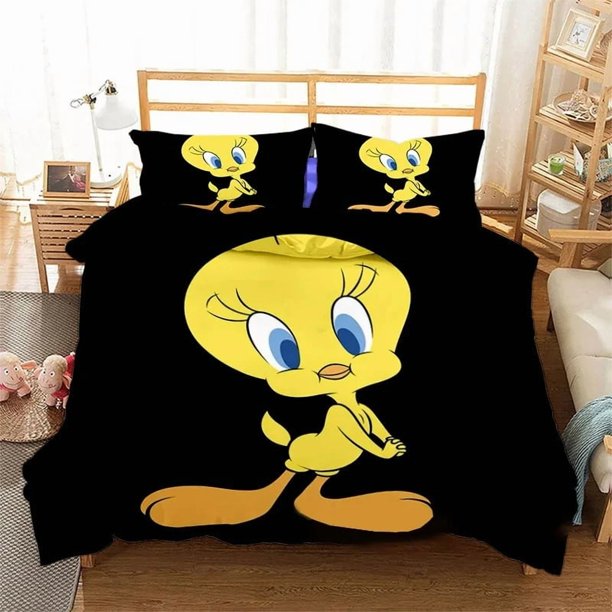 ed Tweetys Bird Bedding Set Duvet Cover Bed Set Quilt Cover Pillowcase Comforter Boys Adult Bedding Set