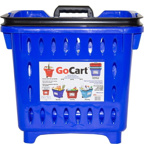 Carrito De Supermercado Dbest Products Gocart Blue Con Capacidad De 45 Kg