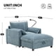 thumbnail image 1 of 37" Single Sofa with Storage Ottoman, Adjustable Phone Holder, Dual-Port Charger, Storage Pockets, Elephant Ear Armrest, Comfy Chenille Armchair, Modern Cloud Chaise Lounge for Living Room&Apartment, 1 of 3