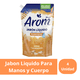 thumbnail image 1 of Jabon Liquido Para Manos y Cuerpo Humectante Avena y Almendra Arom 750 ml Pack 4 Unidades, 1 of 3