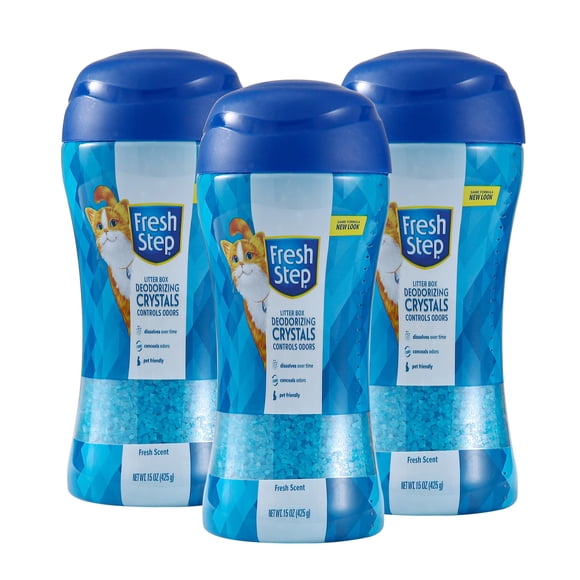 Arena para gatos Crystals Fresh Step Fresh Scent, 450 ml, paquete de 3