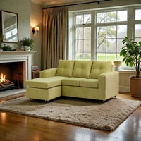 Muebles Altiro - Seccional Emanuel - Tela Felpa Verde Pistacho