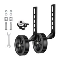 Magideal - Ruedas De Entrenamiento Para Bicicleta Para Niños, Estabilizadores Ajustables De 12, 14, 16, 18 Y 20 Pulgadas, Accesorios Portátiles, Ruedas Traseras Negro