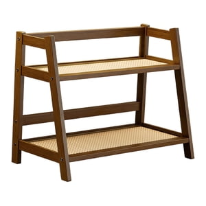 Bothyi - Estante De Bambú De Doble Capa Para Condimentos, Para Sala De Estar, Dormitorio, Hogar, Marrón, L