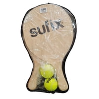 Sufix - Paletas Tenis De Playa Madera +2 Pelotas + Funda
