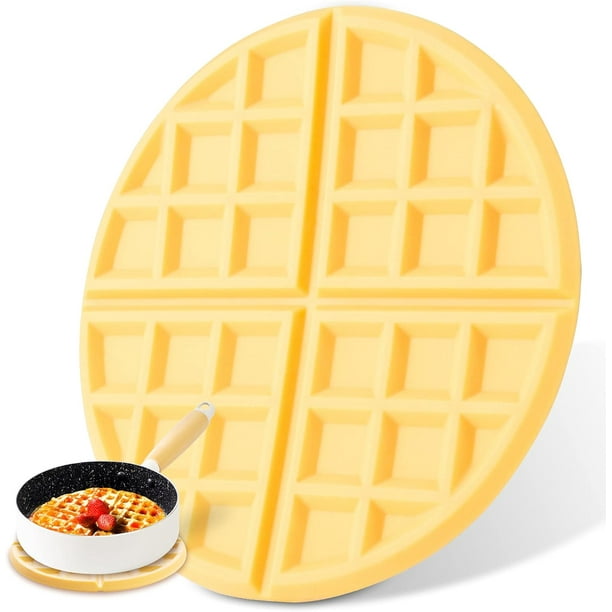 Salvamanteles de silicona, salvamanteles de silicona para ollas y sartenes calientes, soporte para ollas resistente al calor para mesa y encimera, waffle,