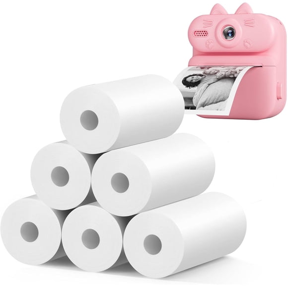 Papel de impresión Gleeglee 6 rollos HD térmico 4 × 2,2 pulg.