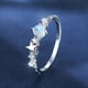 thumbnail image 3 of High Quality 925 Sterling Silver Ring with Round Moonstone and Cute Star Design - Perfect for Daily Outfits and Multi-Sizes, 3 of 4