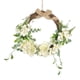 thumbnail image 3 of Flor Corona Ratán Aro Puerta Pared Colgante Jardín Fiesta Decoración Ornamento Blanco, 3 of 3