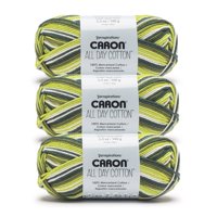 Algodón Para Todo El Día De Yarn Caron, Paquete De 3 Unidades, 100 G, Mercerizado #4