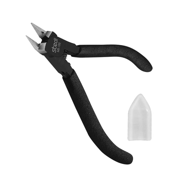 Modelo Nipper stedi de 4,7 pulgadas con hoja fina y afilada, color negro