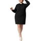 thumbnail image 2 of Agnes Orinda Disfraces de Halloween Vestido Suéter con Capucha para Mujer Tallas Grandes Manga Larga Pullover Otoño Bodycon Sudadera Vestidos 4X Negro, 2 of 7