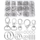 thumbnail image 1 of Kit FIVEIZERO para hacer llaveros, 325 piezas, clips plateados, 1 of 3