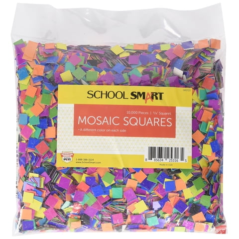 Paquete De Cartulina Con Forma De Mosaico School Smart, 10000 Unidades, 0,95 Cm