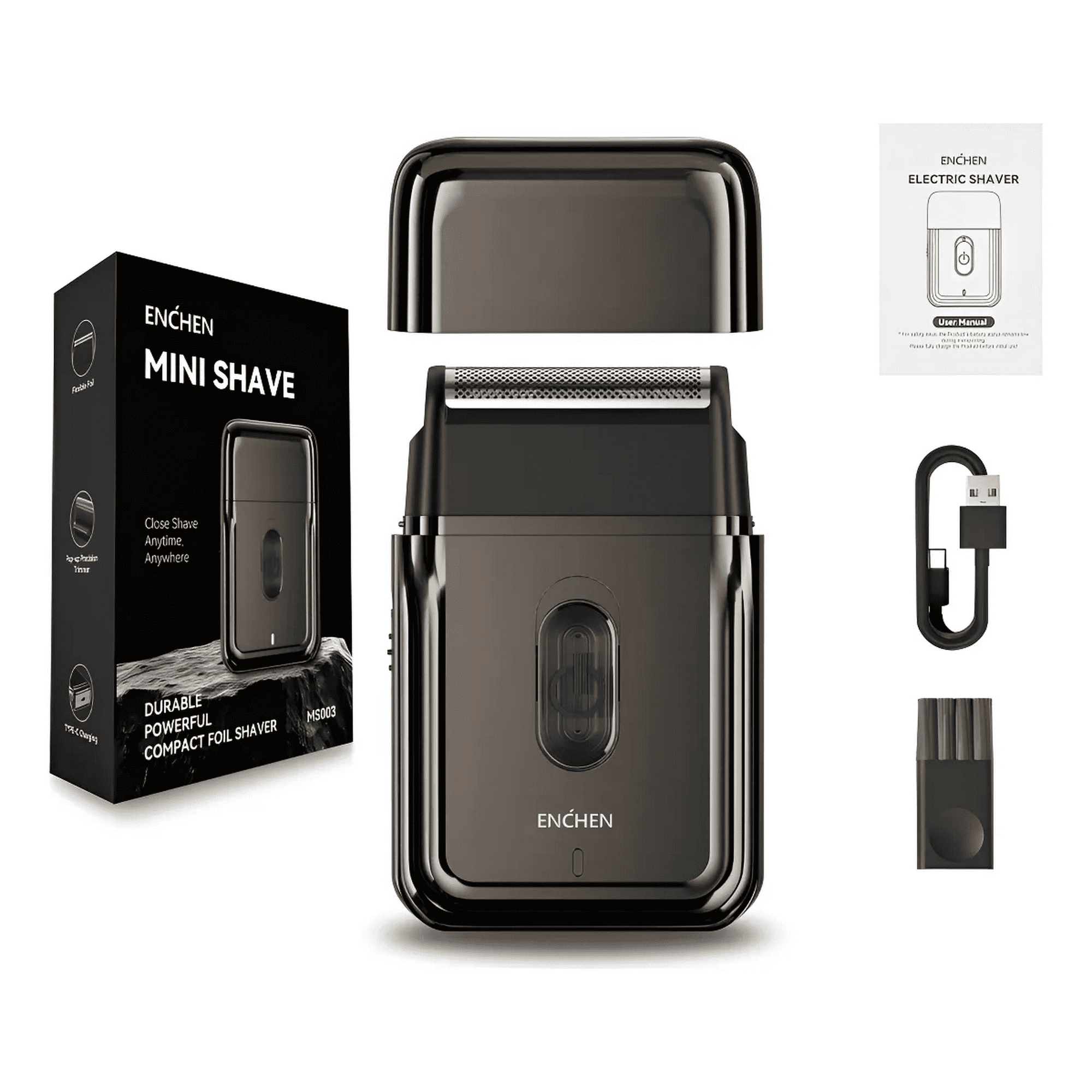 Mini Afeitadora Enchen Ms003 Inalámbrica Compacta 7000rpm Eléctrica Usbc