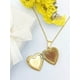 thumbnail image 2 of Relicario Corazon Nacar Cadena Guardafoto Chapado En Oro 18k, 2 of 3
