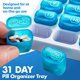 thumbnail image 3 of Organizador de Pastillas Mensual MEDca de 31 Días, Compartimentos Portátiles de Medicamentos (Pack de 2), 3 of 9