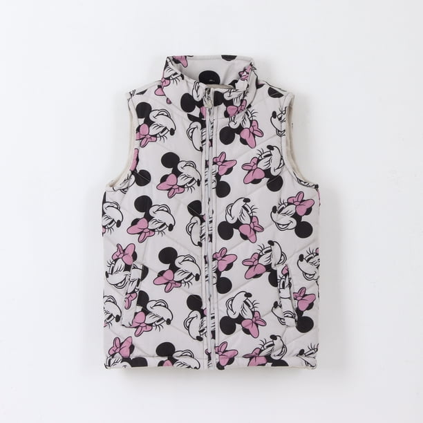 Parka Sin Mangas Niña Full Print Minnie Gris Disney