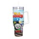 thumbnail image 2 of Thomas y sus Amigos Vaso aislado de acero inoxidable con asa, diseño temático, regalo para familia, amigos y fans; incluye pajita y encaja en el portavasos estándar, 40 oz, 2 of 6