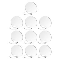Magideal - 10X Tarjetas Acrílicas En Blanco Para Mesa, Números De Mesa Diy, Tarjeta De Lugar, Etiqueta De Nombre De Invitado Para Decoración De Cena De Banquete , Claro 10 Piezas Redondas.