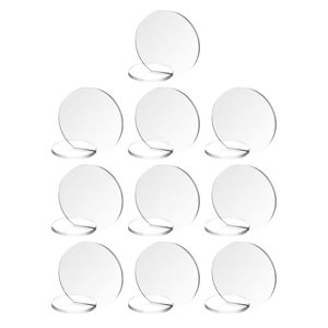 Magideal - 10X Tarjetas Acrílicas En Blanco Para Mesa, Números De Mesa Diy, Tarjeta De Lugar, Etiqueta De Nombre De Invitado Para Decoración De Cena De Banquete , Claro 10 Piezas Redondas.