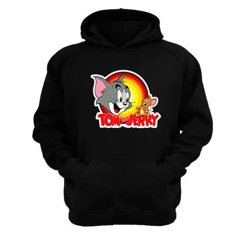 Genérico - Polerón Canguro Tom Y Jerry Negro Talla Xs Unisex