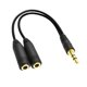 thumbnail image 1 of Adaptador De Cable Divisor De Audio Estéreo De 3,5 Mm Macho A 2 Hembra Y Para Micrófono De Auriculares, 1 of 5