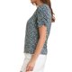 thumbnail image 4 of INSPIRE CHIC Blusa Floral de Mujer con Cuello Redondo y Mangas Cortas, Azul XL, 4 of 7