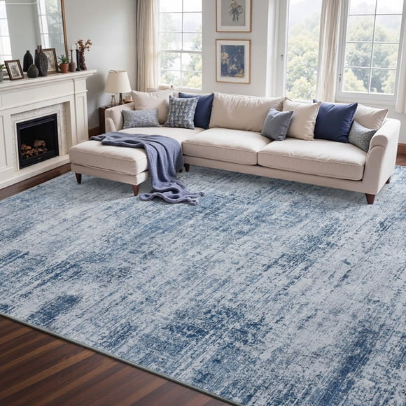 ALFOMBRA Cuzwlovita 244x305 cm Lavable Abstracta Azul