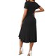 thumbnail image 3 of INSPIRAR CHIC MARI GABRIEL Vestido de Maternidad para Mujeres con Envolvente, Cuello en V, Dobladillo con Volantes, Semi Formal, Sesión de Fotos, Fiesta, Cóctel, Vestidos para Embarazadas, Negro L, 3 of 6