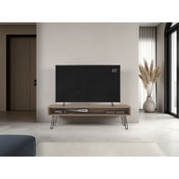Tuhome - Rack Tv 75"" Luft Delgado Pata Acero Alta 49,5X180X35 Cm Miel