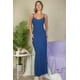 thumbnail image 1 of Vestido Largo De Tirantes Con Abertura Lateral Acanalada, 1 of 2
