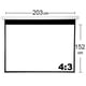 thumbnail image 1 of Telon Mural 203X152cm CM Borde Negro Mecanismo Retractil, 1 of 2