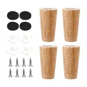 Bothyi - 4 Piezas De Patas De Madera Para Muebles, Patas De Sofá Para Mesita De Noche, Tocador, Sofá De Dos Plazas, 10 Cm