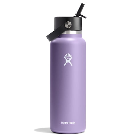 Botella De Agua Hydro Flask De 1.2 L, Boca Ancha Con Tapa De Pajita Flexible
