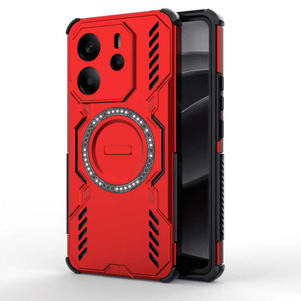 Funda FOXDOCK para Xiaomi Redmi Note 14 4G , magnética, resistente a golpes, con soporte, unisex, carga inalámbrica