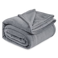 Bedsure - Manta De Cama, Forro Polar, Tamaño King, Gris, 274 X 229 Cm, Suave Felpa