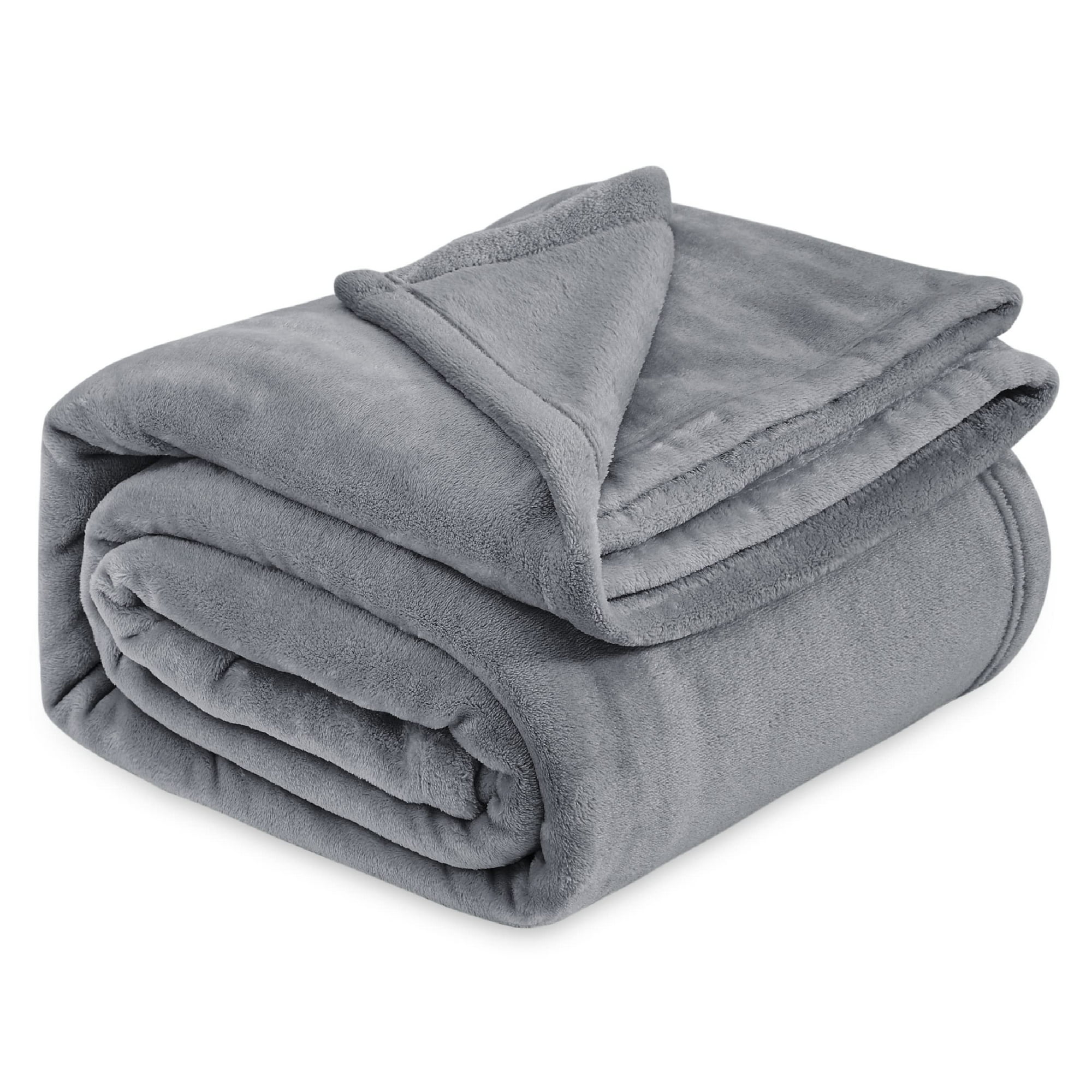 Bedsure - Manta De Cama, Forro Polar, Tamaño King, Gris, 274 X 229 Cm, Suave Felpa