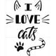 thumbnail image 1 of Decomural Love Cats Handwritten Kitty WS-80086, 1 of 2