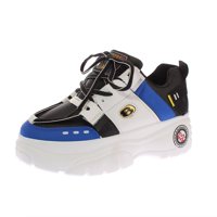 Zapatilla Plataforma Negro/Azul Vía Franca