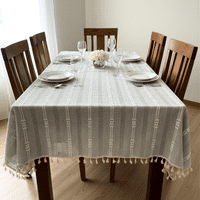 Genérica - Mantel Rectangular Mantel De La Mesa Borla Algodón 140X220Cm