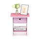 thumbnail image 4 of Mesa lateral Furinno Dario con cajón de tela rosa/rosa claro, 4 of 6