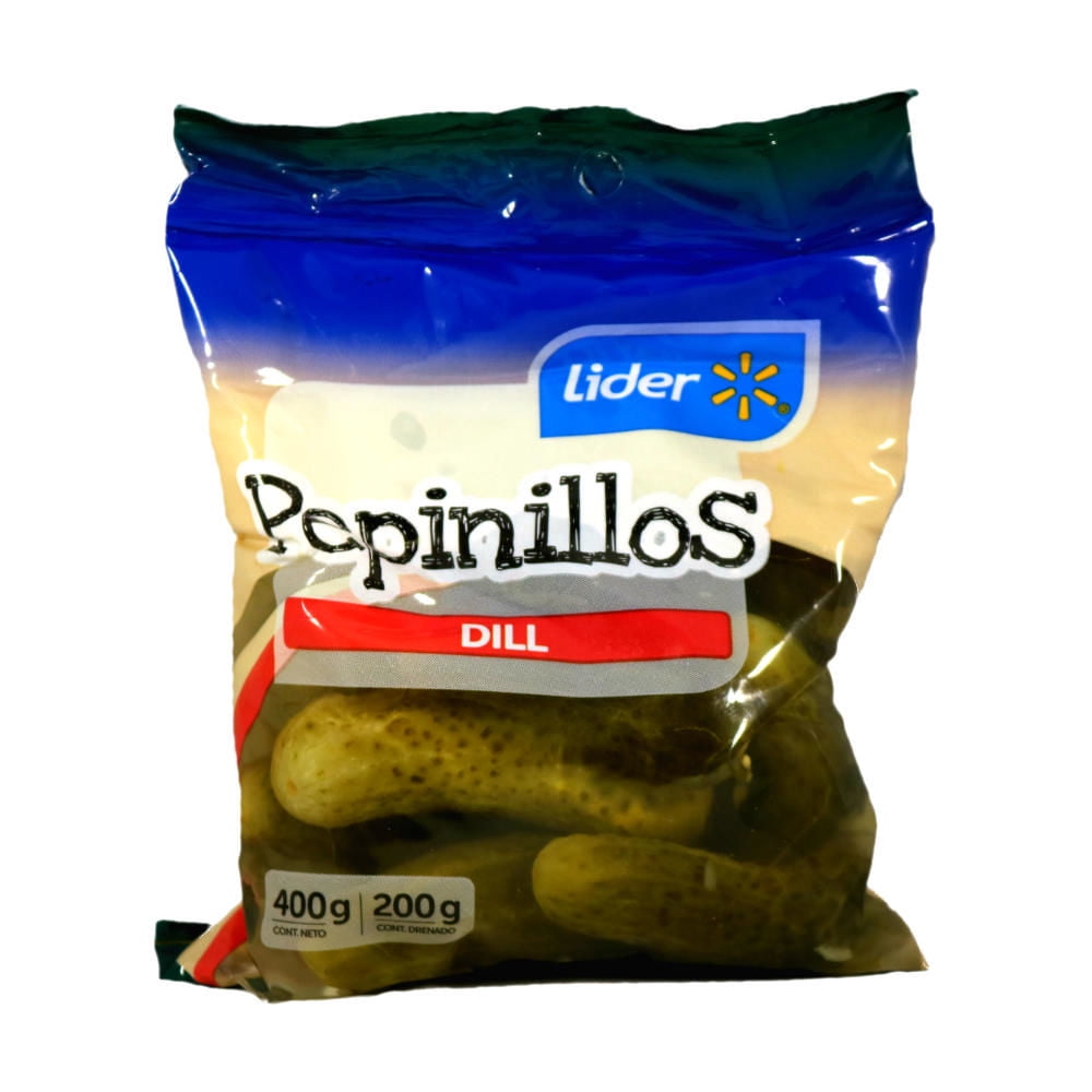 Pepinillos Dill Drenado 200 g - Neto 400 g Lider