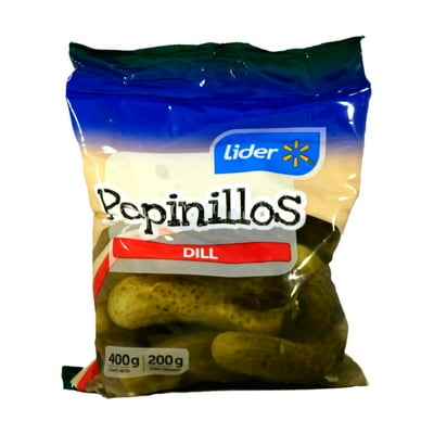 Pepinillos Dill Drenado 200 G - Neto 400 G Lider