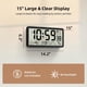 thumbnail image 2 of Reloj de pared digital EASYERA de 15'' con temperatura y humedad, 2 of 9