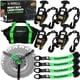 thumbnail image 1 of Correas de amarre para coche Rhino USA, paquete de 4 unidades, 2 x 2,4 m, 4,5 T, resistencia a la ro, 1 of 7